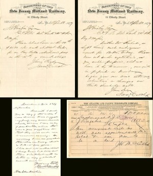 New Jersey Midland Railway Prospectus, Letters, Telegram, etc.